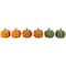 3&#x22; Orange &#x26; Green Boxed Pumpkin D&#xE9;cor Set